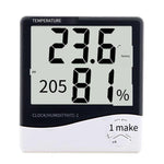 2 Sets Thermohygrometer Humidity Thermometer Meter Hygrometer Digital Indoor Room Thermometer with Alarm Clock, Accurate Room Temperature Gauge Humidity Monitor Timer, for Home, Office