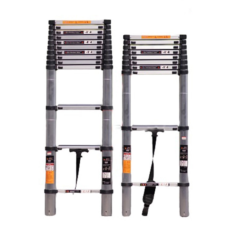 9.5 FT Aluminum Telescoping Ladder Straight Collapsible Ladders With Spring Loaded Locking Mechanism 10 Steps Telescopic Compact Ladders for Home/Garden Work