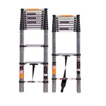 10.5FT Aluminum Telescoping Ladder Extension Ladder With Stabilizer Bar Hook For Household Daily/Outdoor Use 11 Step Telescopic Collapsible Ladders