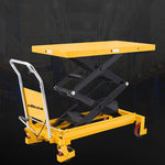 Double Scissors High Lift Table Hydraulic Lifting Platform Raised Height 32inches Load Capacity 330lbs