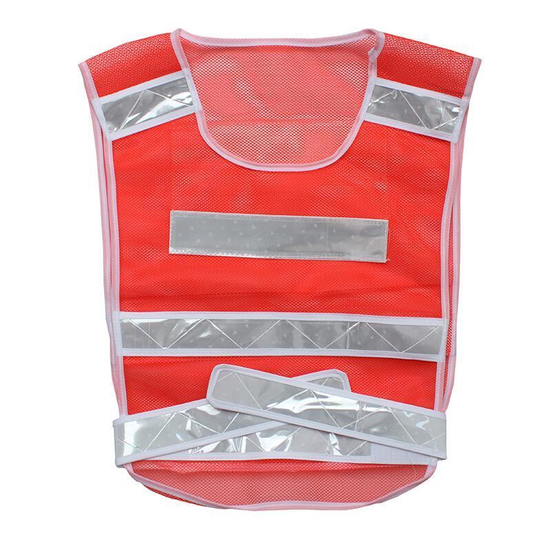 100 Pieces Orange Net Vest Garden Construction Riding Labor Protection Reflective Vest Silver White Reflective Strip The First Five The Last Three