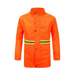 1 Set Orange Sanitation Raincoat Work Clothes Reflective Safety Clothes Road Maintenance Upper And Lower Split Suit L