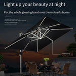 Outdoor Sunshade Garden Umbrella Solar Umbrella With LED Light Sun Umbrella Advertising Roman Umbrella Bar