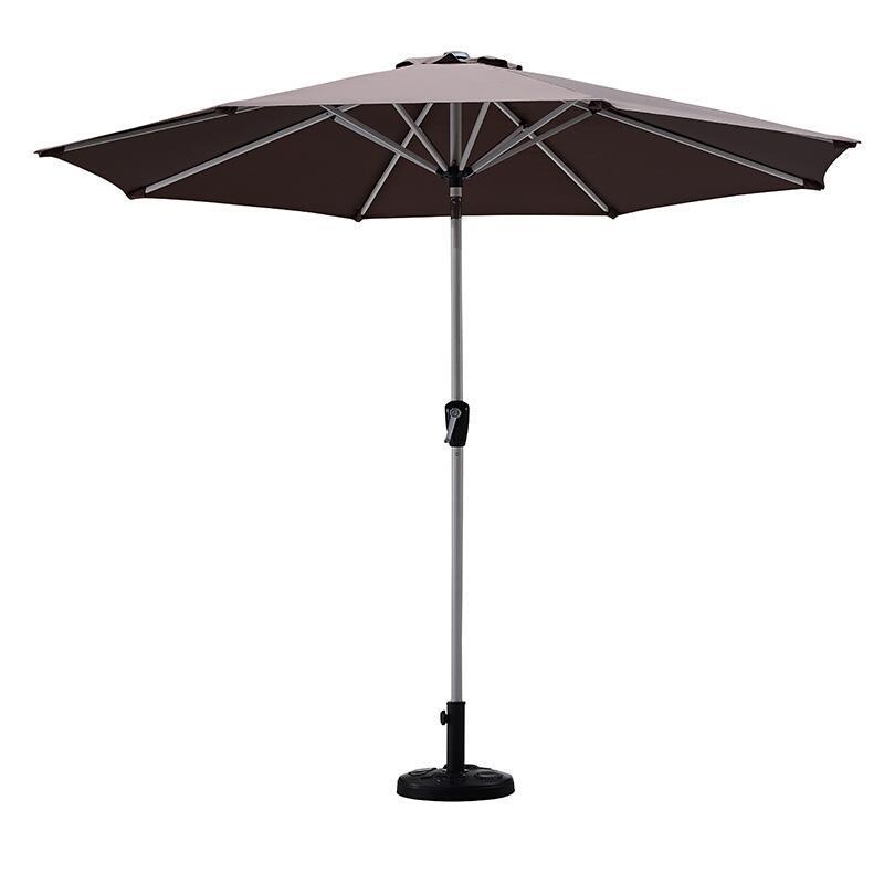 Fishing Umbrella Outdoor Sunshade Umbrella Courtyard Umbrella Cafe Terrace Table Chair Umbrella Beach Umbrella 2.7m Round Brown