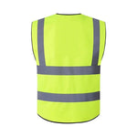 Fluorescent Yellow Safety Vest Reflective Worker Vest Reflective Fluorescent Multi Pocket Safety Suit for Construction Worker Traffic Sanitation