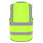 Reflective Vest Reflective Clothing Traffic Cycling Vest Car Safety Warning Vest Police Sanitation Construction Duty Safety Suit Fluorescent Mesh Multi-pocket Zipper