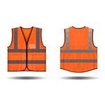 Reflective Clothing Multi Pocket Worker's Orange Free Size
