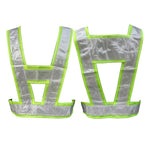 10PCS Pack Traffic Riding Safety Vest V-Type Bright Triangle Protective Reflective Vest for Working Riding Running Walking - 10PCS Set