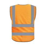 Reflective Vest Emergency Rescue Warning Vest Traffic Cycling Sanitation Road Construction Multi Pocket Orange Fluorescent Yellow