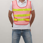 Reflective Vest Reflective Vest Fluorescent Orange Mesh Car Traffic Safety Warning Vest Sanitation Construction Duty Riding Safety Suit