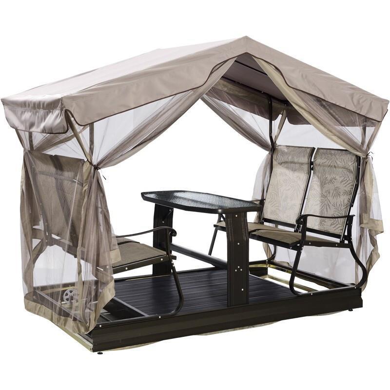 Outdoor Courtyard Swing Family Rocking Chair Rocking Chair; ECVV USA ...