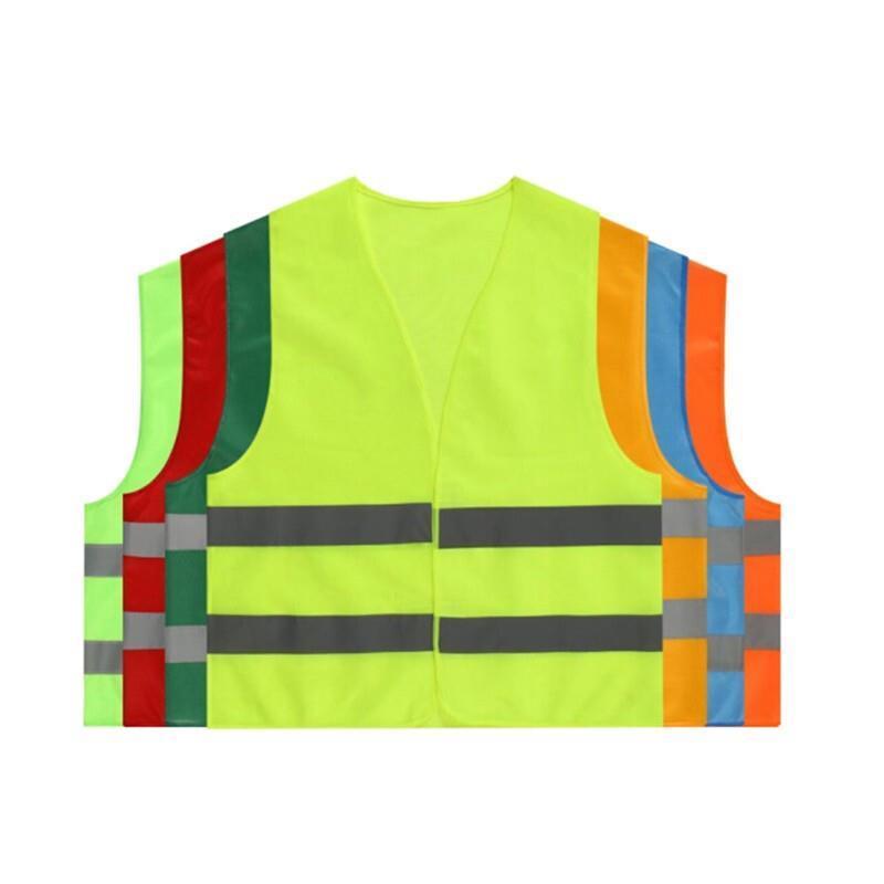 Body Protection Reflective Vest Ordinary Safety Vest Multi Pocket Night Reflective Vest for Construction Sanitation Building - Fluorescent Green