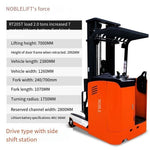 Electric Forklift 2t Standing Gantry Front Moving Stacker Lithium Battery All Electric Forklift Lifting Stacker Charging Electric Forklift Lifting 7m