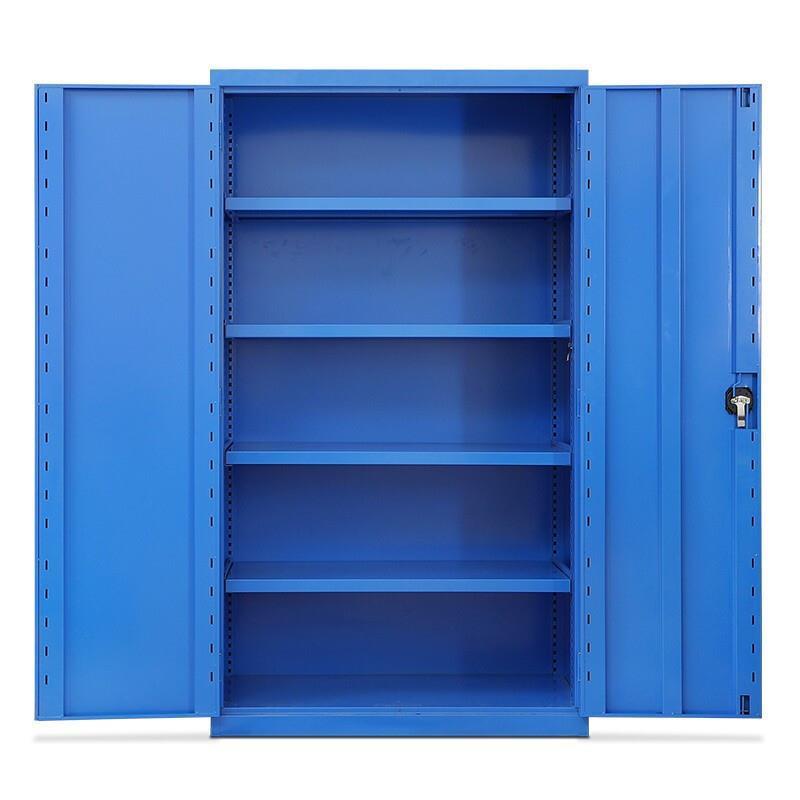 Heavy Tool Cabinet C4000 Finishing Cabinet Workshop Storage Cabinet Hardware Tools Two Door Storage Iron Cabinet With Lock Deep Sea Blue