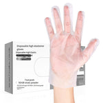 Disposable 100 Pieces S Size TPE Gloves Food Processing Workshop Family Hotel Thickened Gloves Transparent Blue Gloves