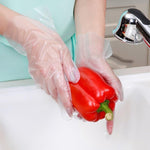 Disposable 100 Pieces S Size TPE Gloves Food Processing Workshop Family Hotel Thickened Gloves Transparent Blue Gloves