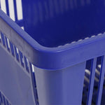 Supermarket Hand Basket Plastic Basket Turnover Basket Storage Basket Vegetable Basket Large Snack Supermarket Convenience Store Shopping Basket Pull Rod Large Blue