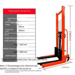 1t 1.6m Manual Forklift  Lifting  Hydraulic Lifting Truck Stacking Truck Lifting Forklift Lift