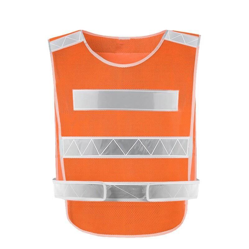 Reflective Vest High Visibility Safety Vest Traffic Riding Safety Warning Vest Environmental Sanitation Construction Safety Suit - Fluorescent Orange