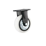 Heavy Duty Fixed Casters 6 Inch 4Pcs Opal Nylon (PA) Wheel Directional Wheel with Double Ball Bearings - 4Pcs