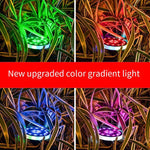 Solar Lamp, Ground Lamp, Villa Garden Decoration, Super Bright Waterproof LED Lamp, Outdoor Lawn Floor Lamp, RGB Seven Color Black And White