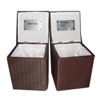 Covered Shoe Cover Basket Sorting Storage Basket Storing Shoe Cover Frame Small Brown 28 * 28 * 32cm