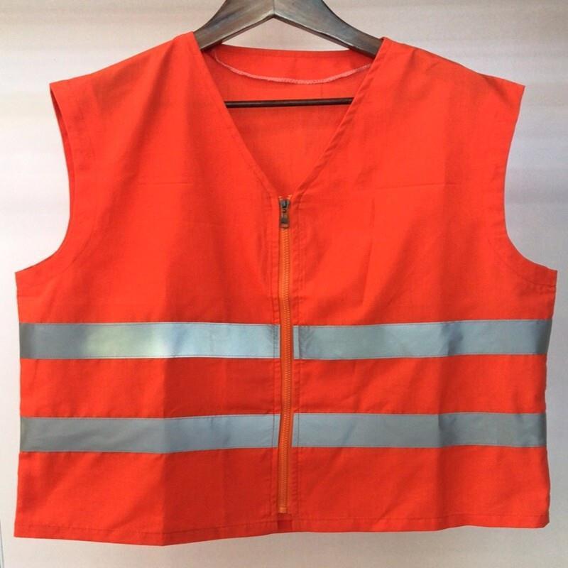 Free Size Orange Reflective Safety Vest For Outdoor