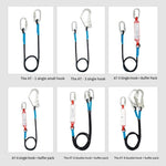 1.8m Safety Belt Electrician Construction Scaffolder Site Connecting Rope Safety Rope Safety Rope Limit Rope Gm8065 Single Small Hook Buffer Bag