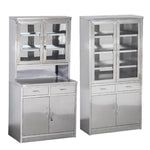 Stainless Steel Storage Cabinet 90 * 40 * 180cm File Cabinet Medicine Storage Cabinet Instrument Cabinet With Drawer Data Storage Cabinet Two Doors Five Layer Cabinet
