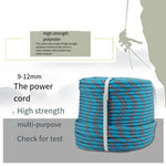 30m Nylon Power Rope Speed Down Rope Outdoor Climbing Escape Safety Rope Rock Climbing Rope Power Rope Blue