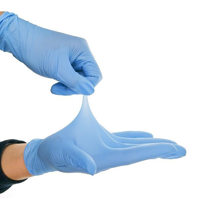 100 Pieces/BoxWear Resistant Disposable Nitrile Gloves Dining Gloves Powder Free Test Gloves Blue