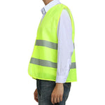 10 Pieces / Bag Reflective Vest And Pocket Less Safety Suits Fluorescent Green Clothing