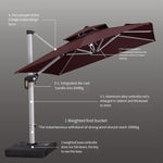 3m Umbrella Outdoor Sunshade Courtyard Umbrella Sun Umbrella Sentry Box Sentry Platform Villa Garden Leisure Umbrella