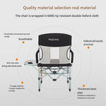 Folding Chair Outdoor Table Chair Balcony Leisure Chair Portable Beach Fishing Chair Breathable Mesh Back Strap Side Table