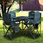 Outdoor Folding Table And Chair Set Courtyard Balcony Outdoor Table Portable Picnic Barbecue Advertising Stall Five Piece Set Of Table And Chair