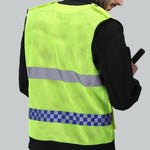 Mesh Type Night Work Reflective Vest Highlight Warning Reflective Vest Safety Suit for Traffic Engineering Construction - Fluorescent Green