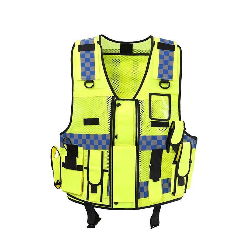 Multifunctional Duty Oxford Cloth Vest Reflective Vest Without Printed Fluorescent Yellow