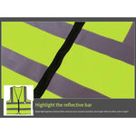 10 Pieces Zipper Safety Vest With Reflective Strips High Visibility Safety Reflective Vest without Pockets- Fluorescent Yellow