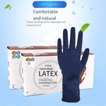 50 Pieces / Box L Size Gloves Powder Free Disposable Temporary Use Of Latex Blue Gloves
