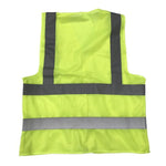 Yellow Reflective Vest Gray Two Horizontal And Two Vertical Reflective Strips Traffic Garden Sanitation Safety Suit Warning Function  Construction Vest
