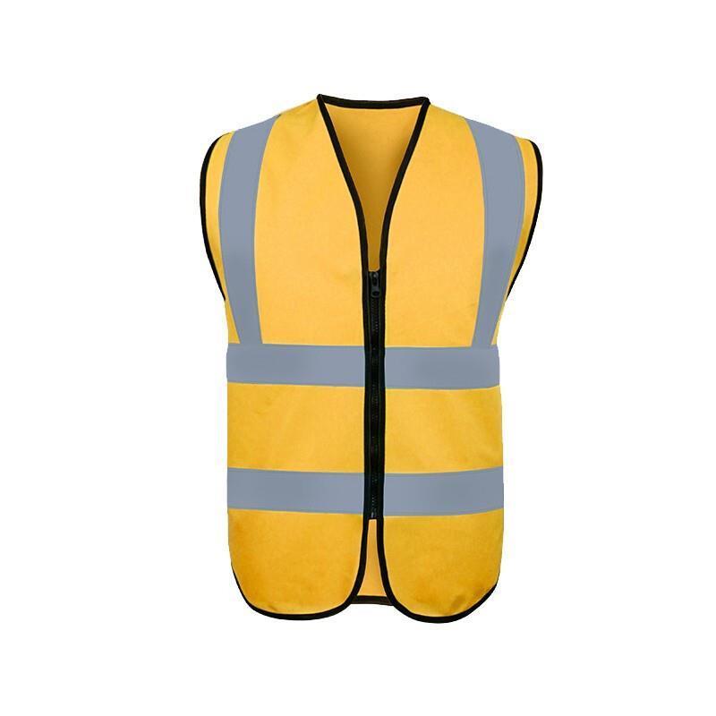 Highlight Reflective Vest Safety Engineering Reflective Vest Working Traffic Warning Vest Night Reflective Clothing - Yellow (No Pocket)