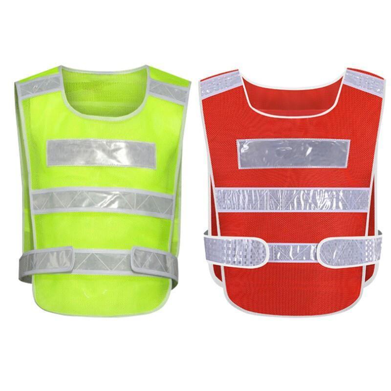 Body Protection Reflective Vest New Multi Pocket Construction Sanitation Garden Building Night Vest Fluorescent Yellow Red