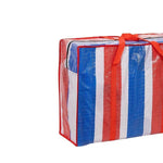 Extra Large 80*55*24cm Color Stripe (10 Pack) Woven Bag Moving Bag Extra Thick Oxford Cloth Luggage Packing Bag Waterproof Storage Snake Skin Bag