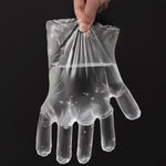 Disposable Transparent Plastic Gloves (1000 Pieces) PE Film Gloves For Household Cleaning Baked Oil Hair Dye Gloves
