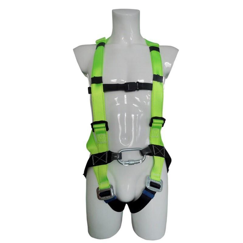 Safety Belt With Buffer, Safety Belt For Aerial Work, Fluorescent Green Multi Hanging Point Safety Belt