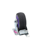 6 Inch Caster Silent Solid Rubber Wheel Flat Cart Wheel Heavy Caster Brake Wheel Green Purple
