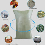 100*120cm 5 Pieces Gray Green Moisture-proof Waterproof Woven Bag Moving Bag Snakeskin Bag Express Parcel Bag Packing Loading Bag Cleaning Garbage Bag