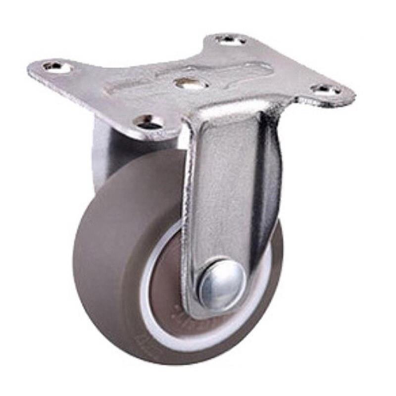 Fixed Single Axle Plated 1 Inch Fixed Single Axle Brown TPE Wheel