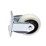 4 Sets 2.5 Inch Fixed Caster Wheel Milky White Polypropylene (PP) Caster Medium Directional Wheel
