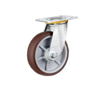 6 Inch Flat Bottomed Movable Caster Double Axle Coffee Colored Rubber TPR Wheel 4 Medium And Heavy Universal Wheels